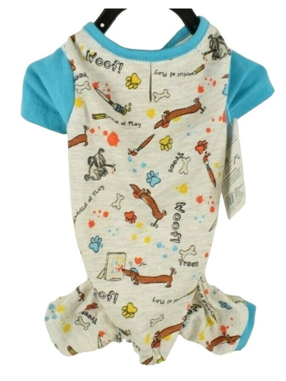 Youly  XXS 9 to 11 inch Dog New The Artist Blue Pet Pajamas